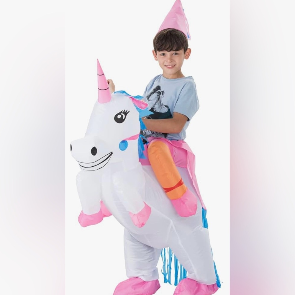 Inflatable Unicorn 🦄 Costume for Halloween(boy picture is the example)